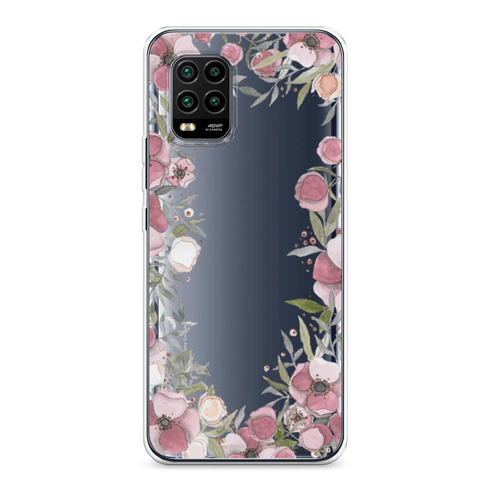 

Чехол Awog на Xiaomi Mi 10 Lite "Розовая цветочная рамка", Разноцветный, 38550-8
