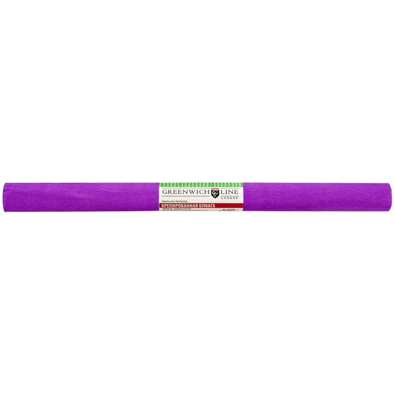 

Бумага креп Greenwich Line, 50*250см, 32г/м2, ярко-сиреневая, в рулоне - (10 шт.)