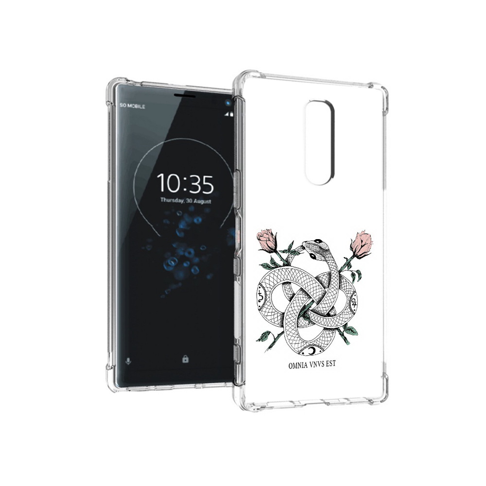 

Чехол MyPads Tocco для Sony Xperia 1 нарисованная змея абстракция (PT141276.244.502), Прозрачный, Tocco