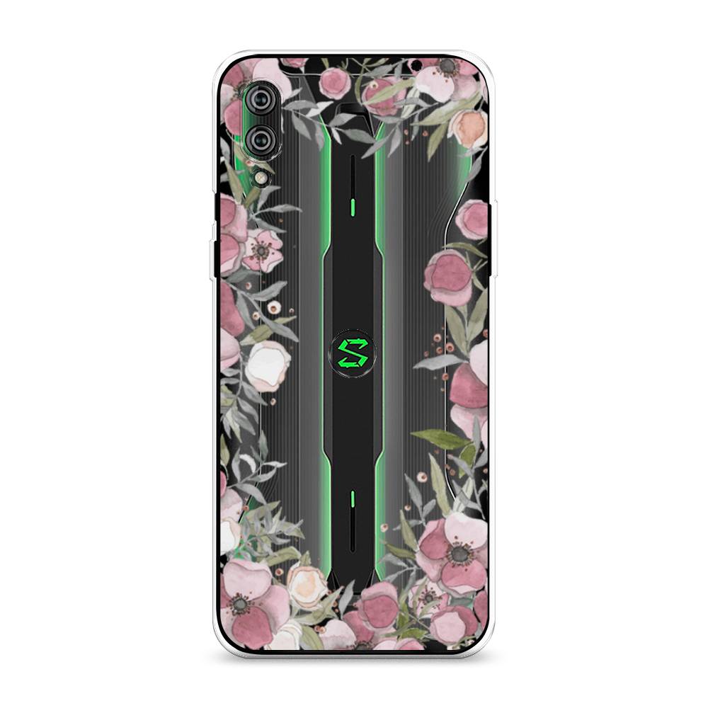 

Чехол Awog на Xiaomi Black Shark 2/2 Pro "Розовая цветочная рамка", Разноцветный, 36450-8