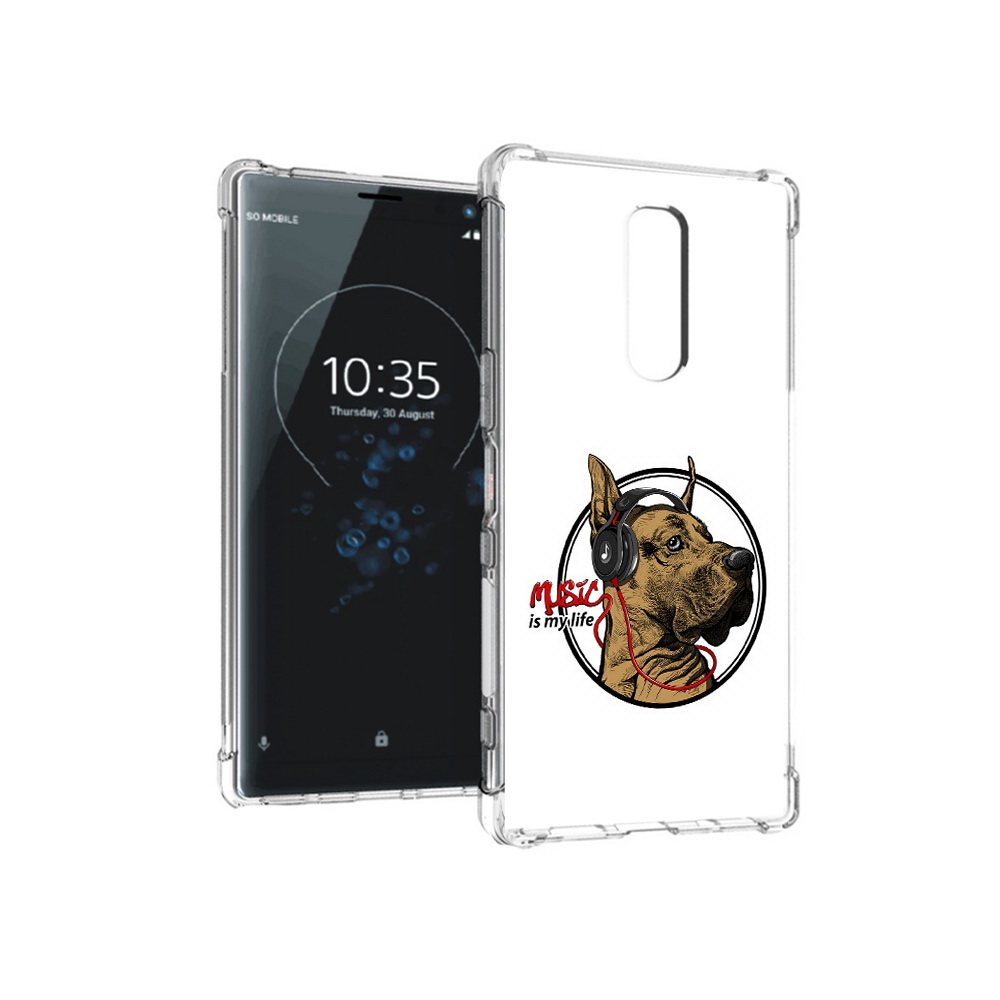 

Чехол MyPads Tocco для Sony Xperia 1 музыкальная собака (PT141276.244.490), Прозрачный, Tocco
