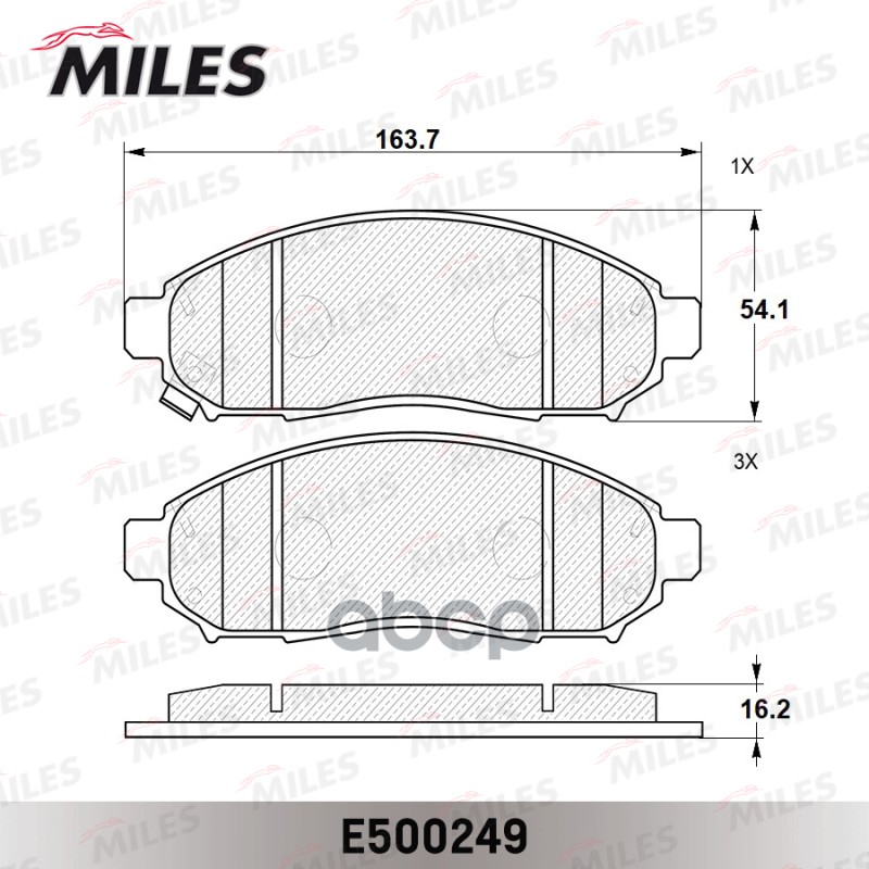 фото Колодки тормозные передние (смесь ceramic) nissan navara/pathfinder 2.5d 05- (trw gdb3404) miles