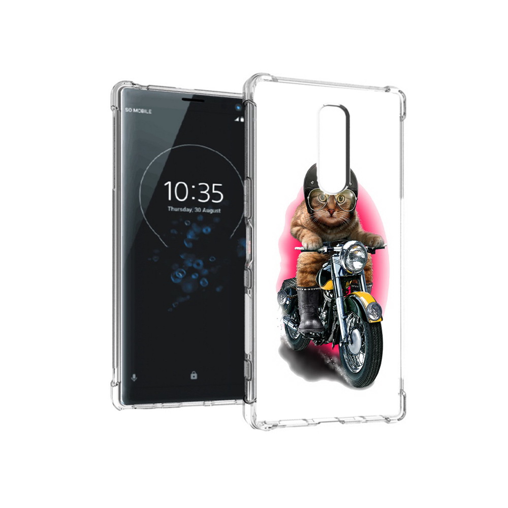

Чехол MyPads Tocco для Sony Xperia 1 мото-кот (PT141276.244.485), Прозрачный, Tocco