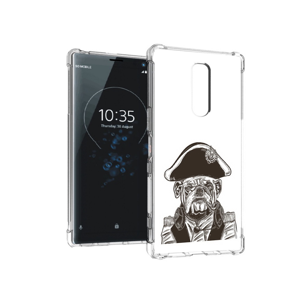 

Чехол MyPads Tocco для Sony Xperia 1 мопс генерал (PT141276.244.483), Прозрачный, Tocco