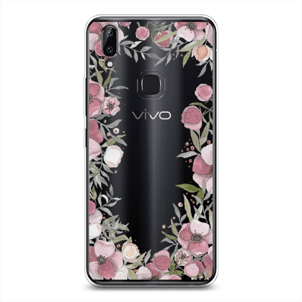 

Чехол Awog на Vivo Y85/V9 "Розовая цветочная рамка", Разноцветный, 260350-8