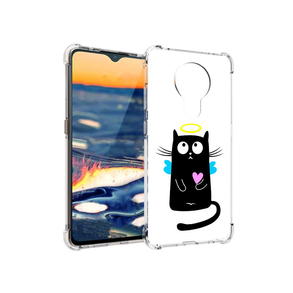 

Чехол MyPads Tocco для Nokia 5.3 Кот ангелок (PT227052.106.96), Прозрачный, Tocco