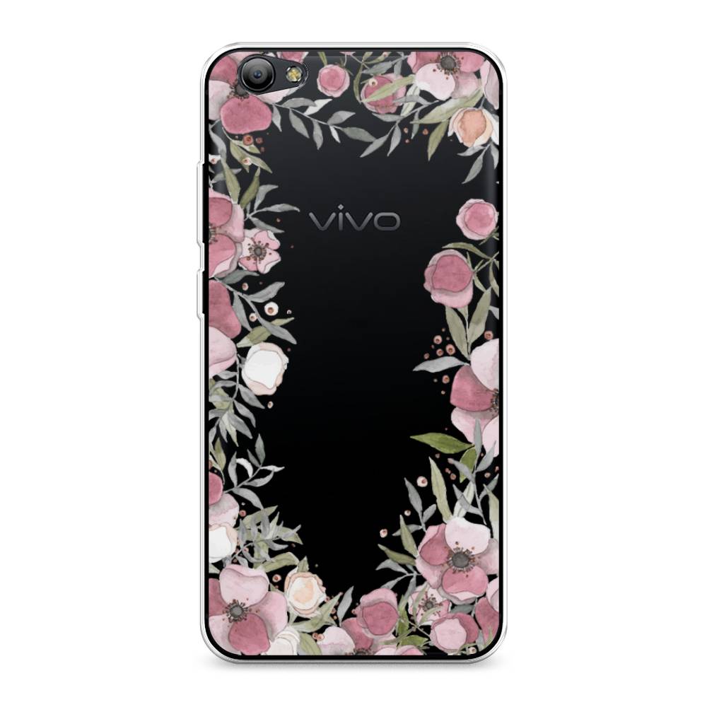 

Чехол Awog на Vivo Y65/Y66 "Розовая цветочная рамка", Разноцветный, 260550-8