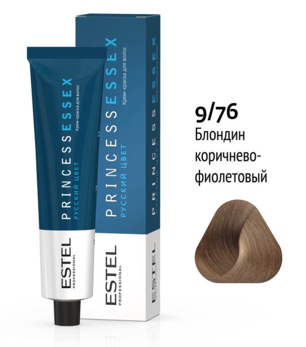 Краска для волос Estel Professional Princess Essex 9/76 Блондин коричнево-фиолетовый 60 мл point краска для волос тон 12 16 ультра светлый блонд пепельно фиолетовый оксид 3%