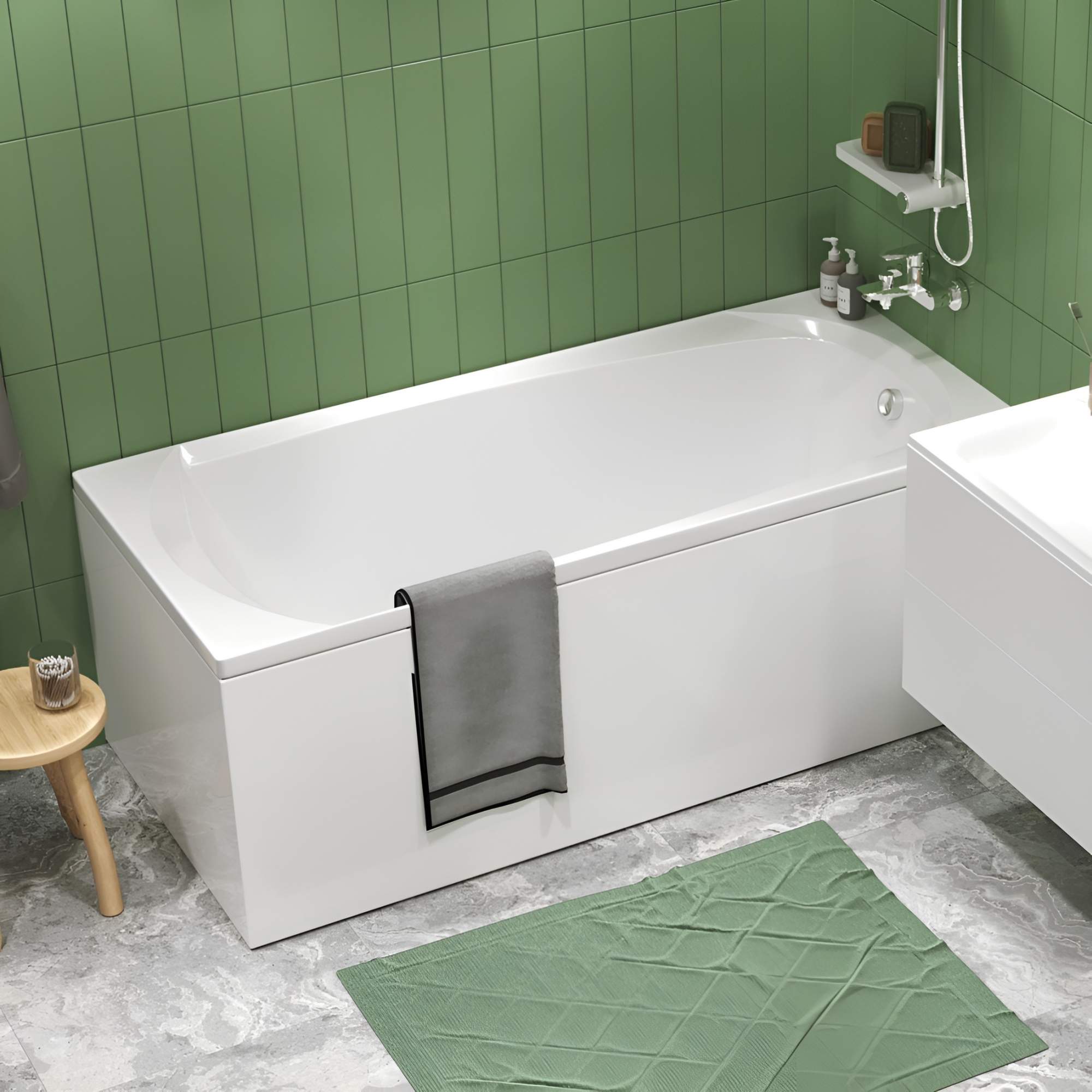 

Ванна акриловая 1Marka ELEGANCE 170х70 Прямоугольная белая 01эл1770, Белый, ELEGANCE