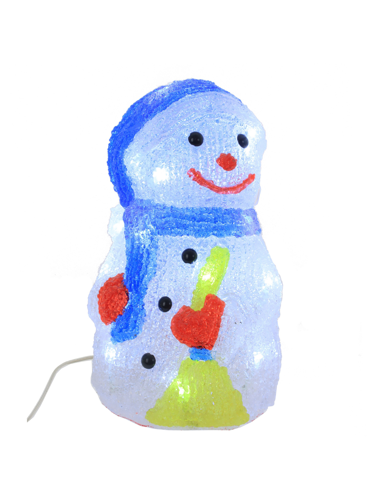 Новогодняя фигурка Remecoclub Снеговик с подсветкой 701801]REM_hh1 14x14x25 см