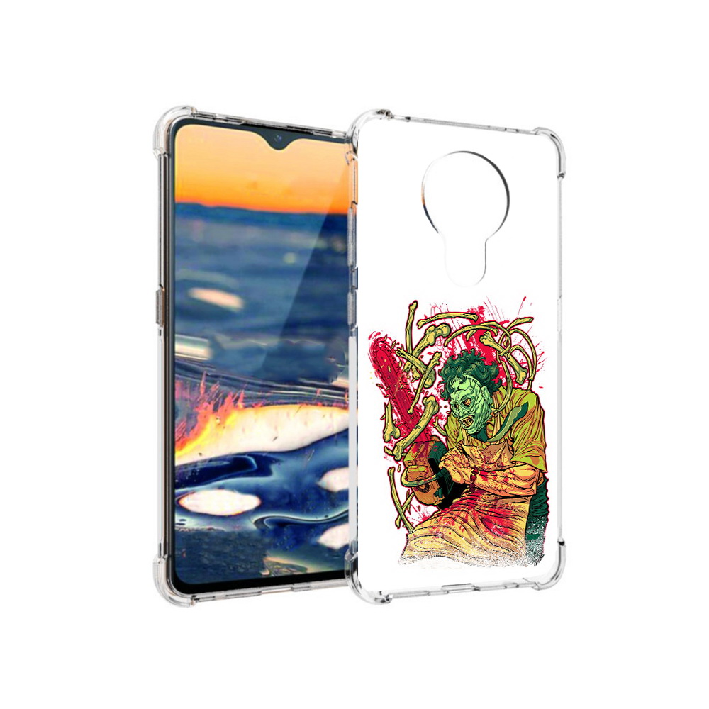 

Чехол MyPads Tocco для Nokia 5.3 яркий мясник (PT227052.106.711), Прозрачный, Tocco