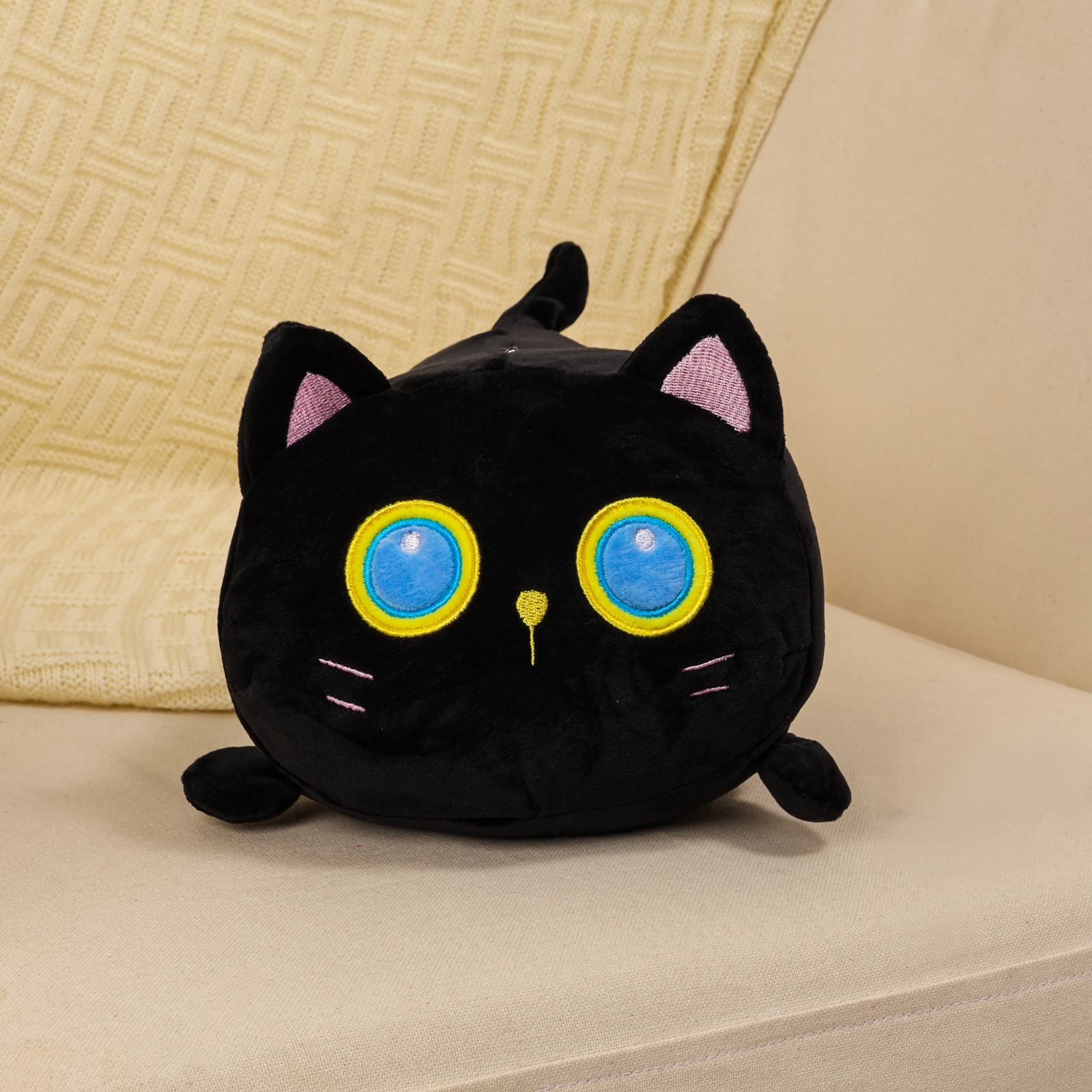 

Мягкая игрушка Кот чёрный 23 см, Черный