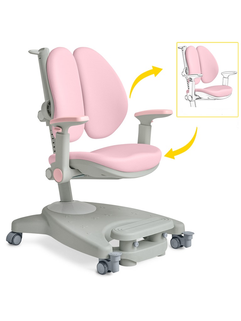 Детское кресло ErgoKids Clever Duo Pink Y-116 KP розовая