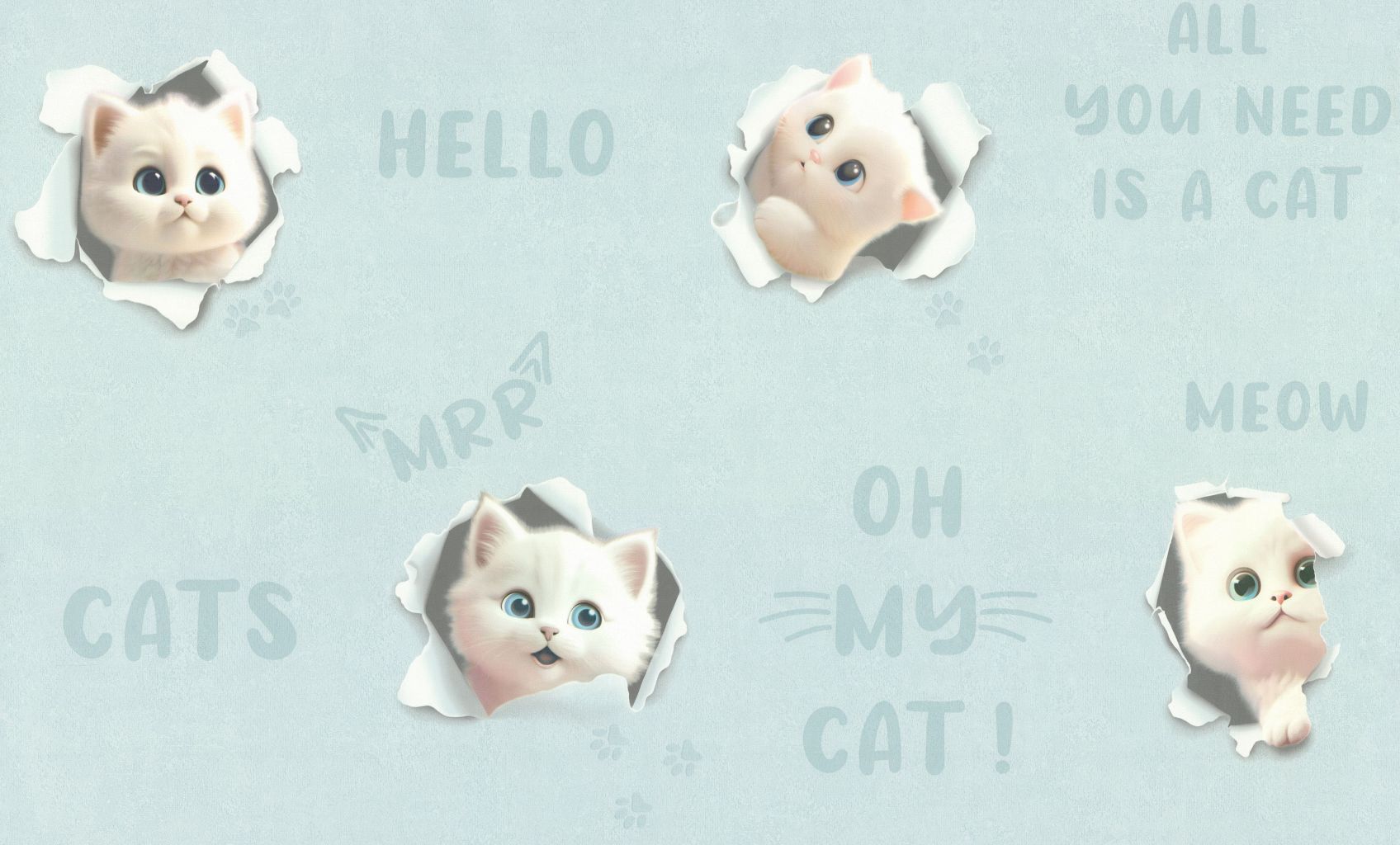

Обои ПАЛИТРА 3D Cats 72285-16 HC, Голубой