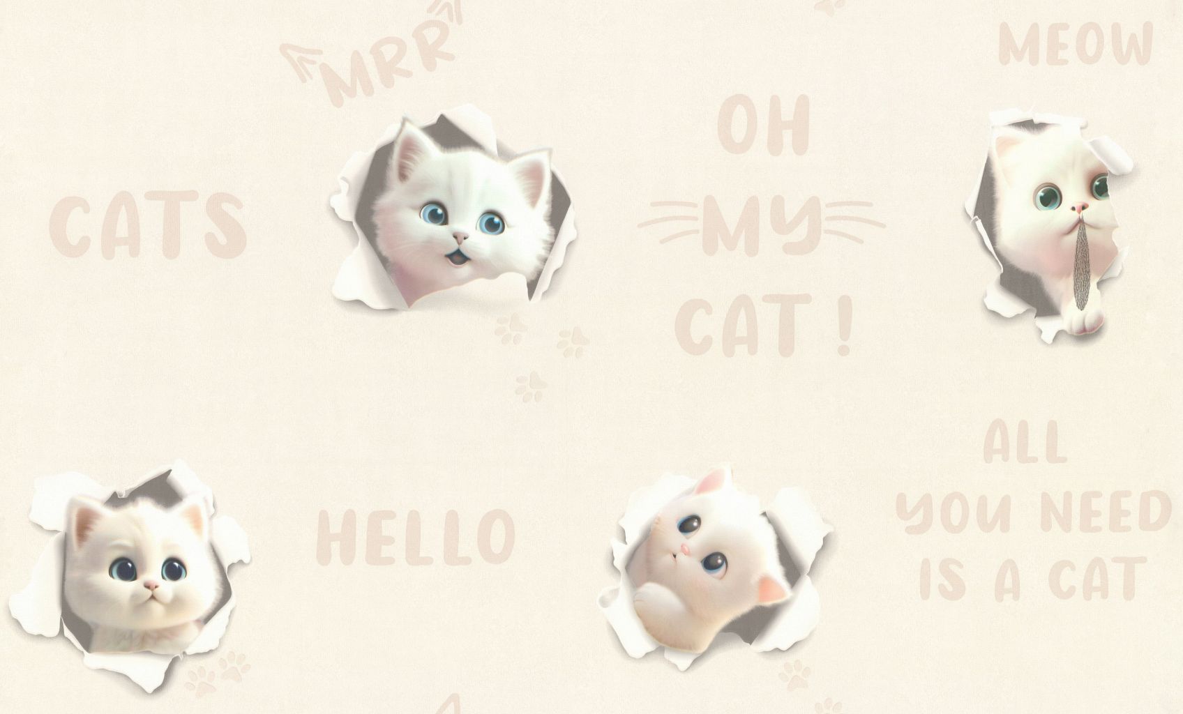 

Обои ПАЛИТРА 3D Cats 72285-12 HC, Бежевый