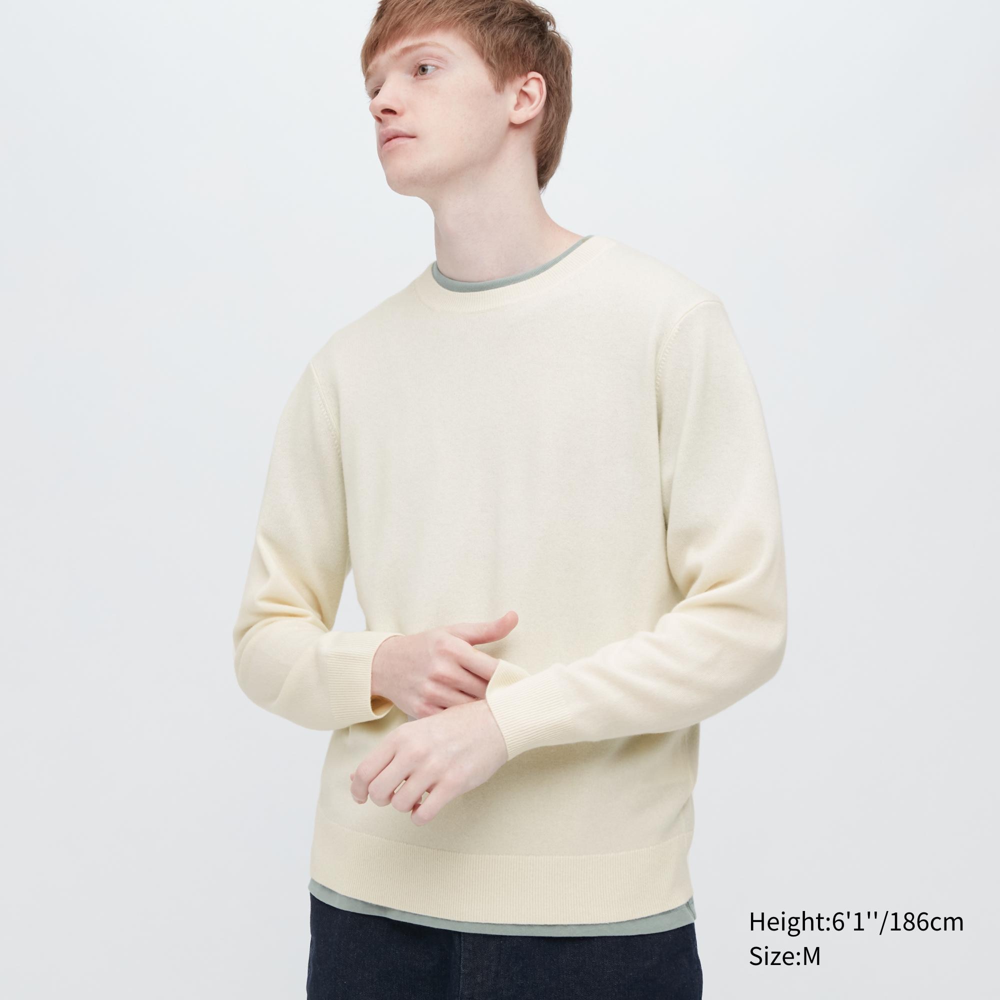 Джемпер мужской UNIQLO 450543COL01 белый M (доставка из-за рубежа)