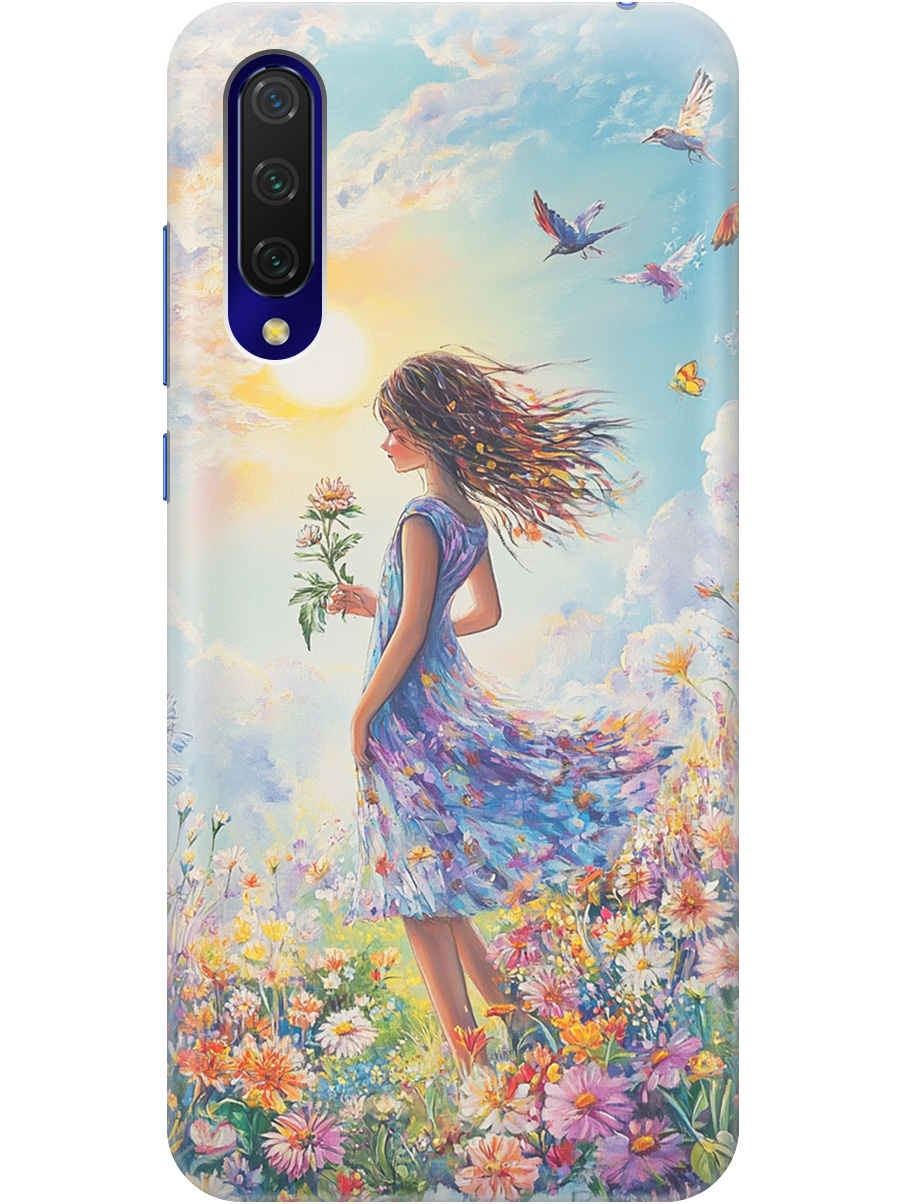 

Силиконовый чехол на Xiaomi Mi 9 Lite / CC9 с принтом "Девочка в поле цветов", Прозрачный;зеленый;розовый;синий;желтый, 721722523