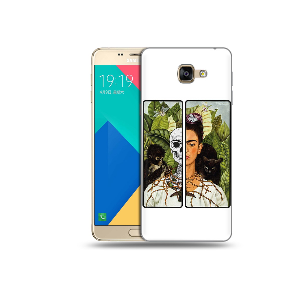 

Чехол MyPads Tocco для Samsung Galaxy A9 сдвоенная картинка девушка скелет, Прозрачный, Tocco