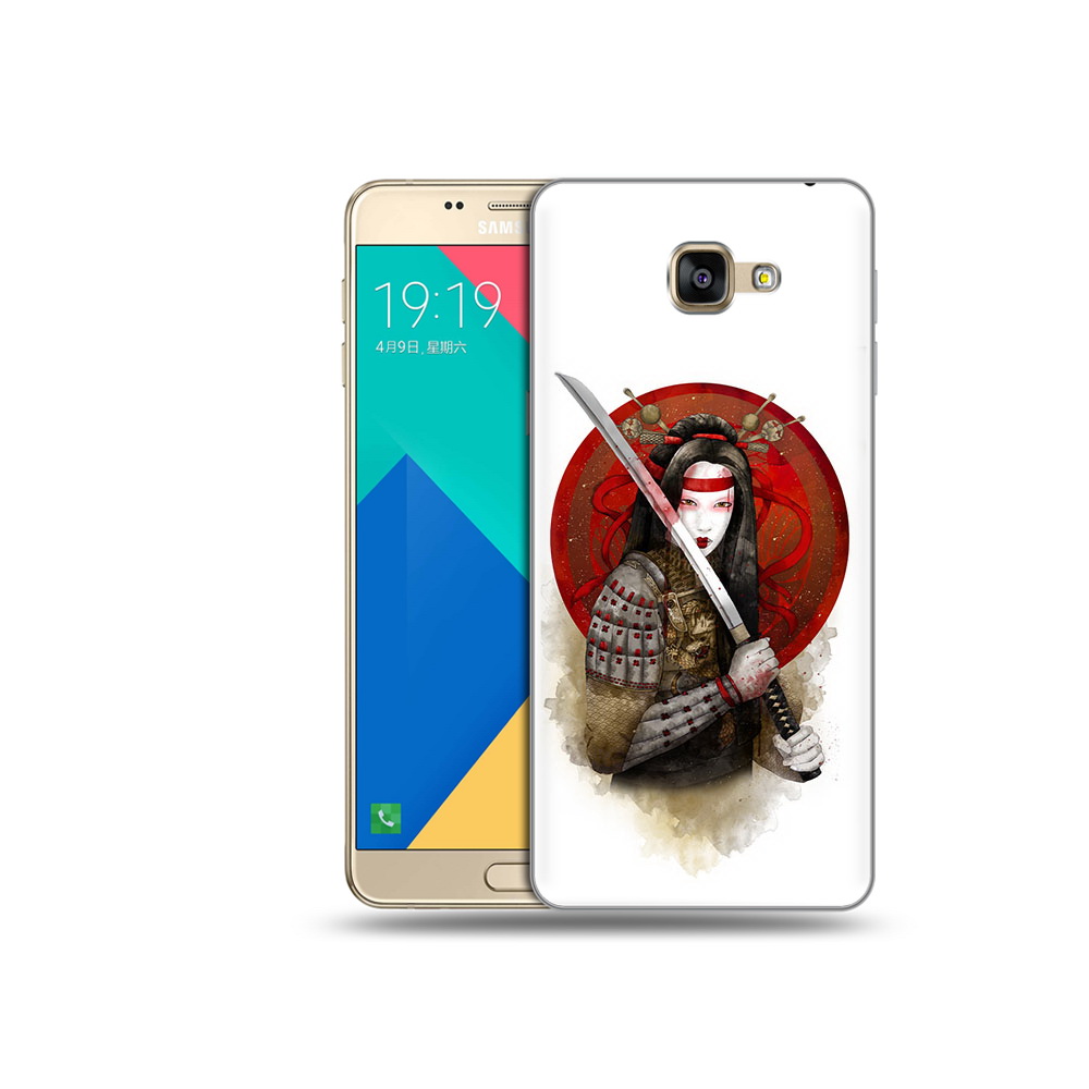 

Чехол MyPads Tocco для Samsung Galaxy A9 рисованная девушка с катаной (PT25200.562.580), Прозрачный, Tocco