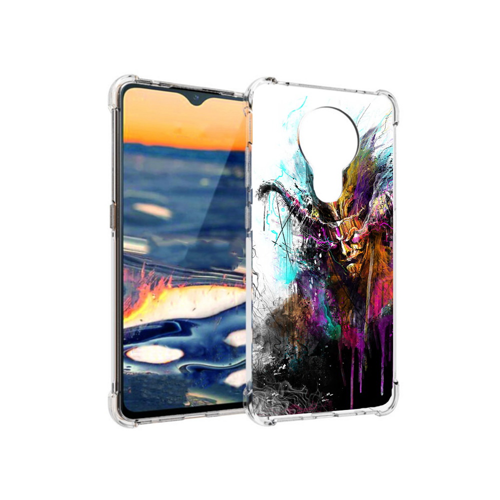

Чехол MyPads Tocco для Nokia 5.3 яркий дьявол (PT227052.106.709), Прозрачный, Tocco