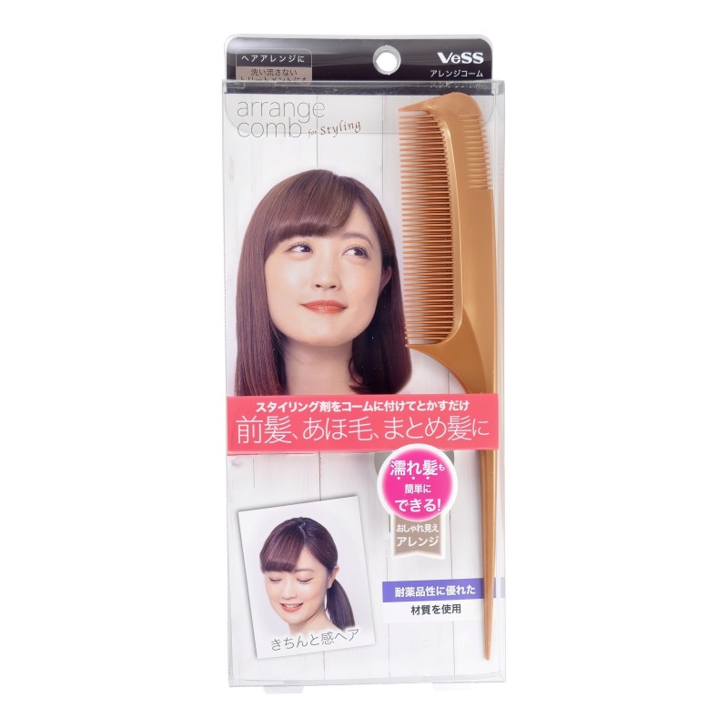 Расческа-гребень для укладки волос с частыми зубцами Vess Arrange Comb For Styling гребень с крупными зубцами серебро