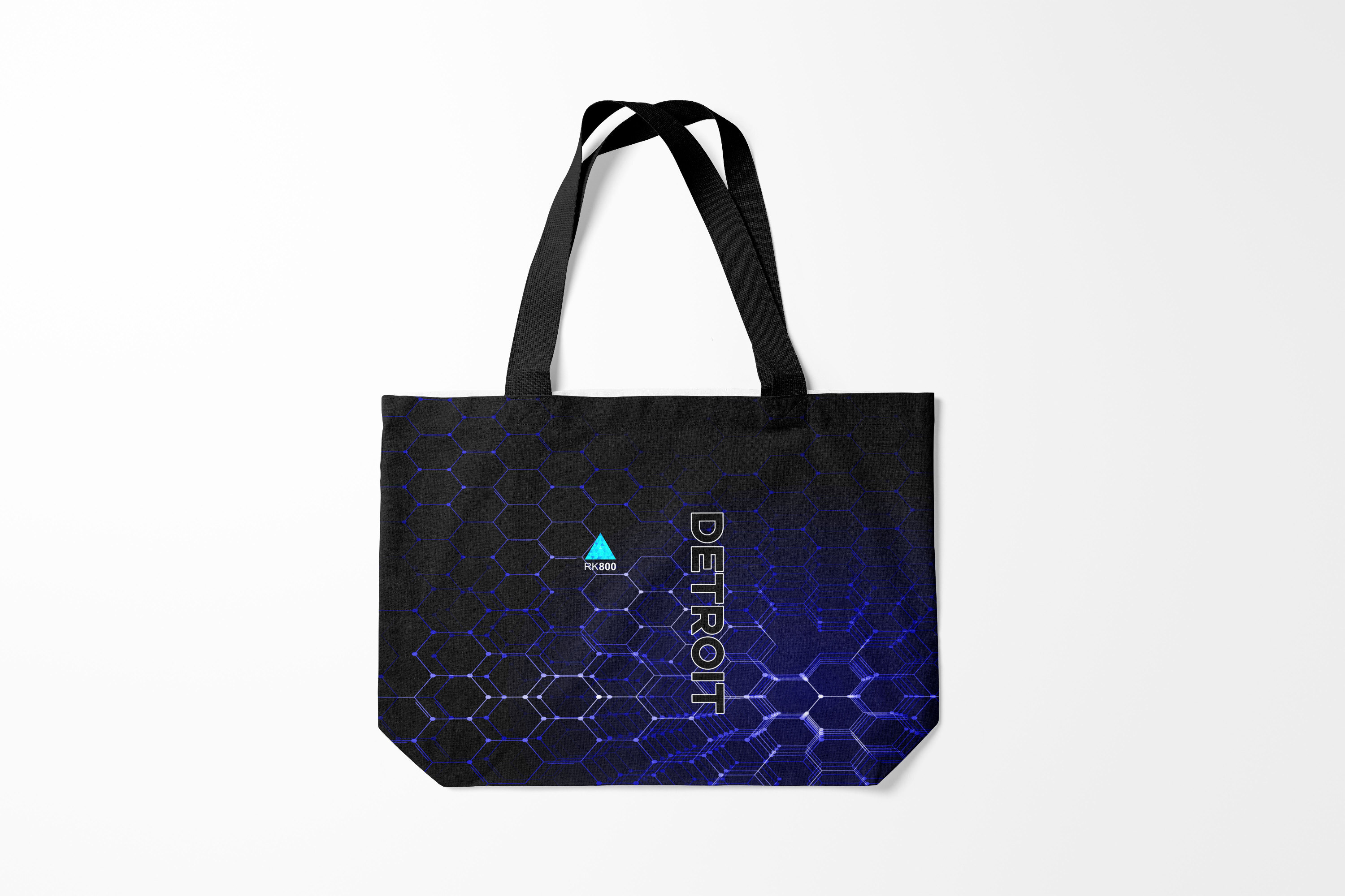 

Сумка шoппер унисекс Burnettie Detroit become human RK800, черный, Detroit become human RK800