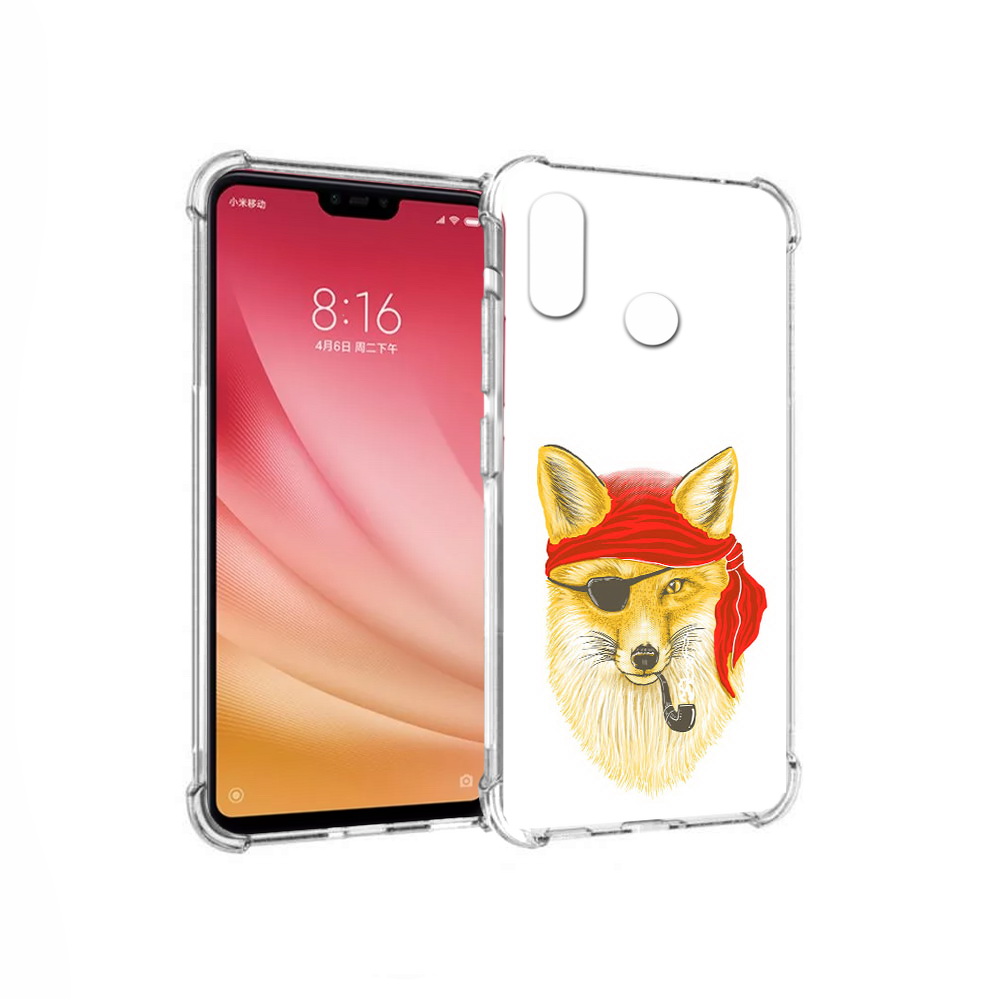 

Чехол MyPads Tocco для Xiaomi Mi 8 лиса-пират (PT110454.314.440), Прозрачный, Tocco