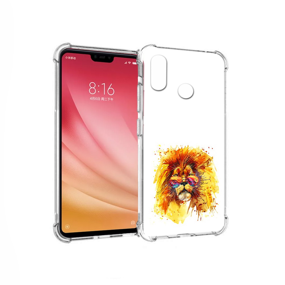 

Чехол MyPads Tocco для Xiaomi Mi 8 лев в очках (PT110454.314.436), Прозрачный, Tocco