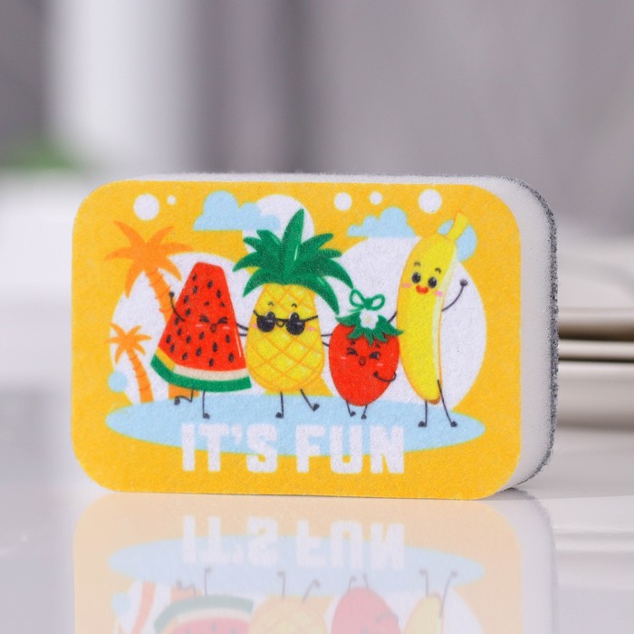 

Губка поролоновая It`s fun 9х6 см, Разноцветный