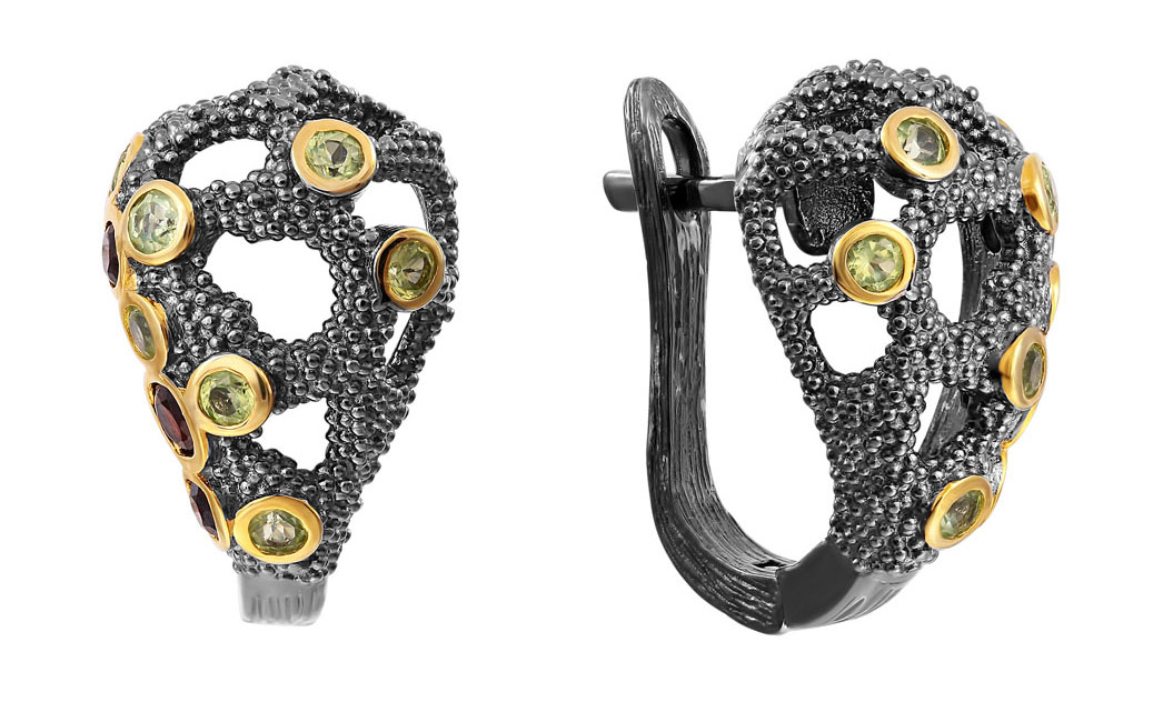 

Серьги из серебра с гранатом JV YE00869-SR-GR-PD-BJ, YE00869-SR-GR-PD-BJ