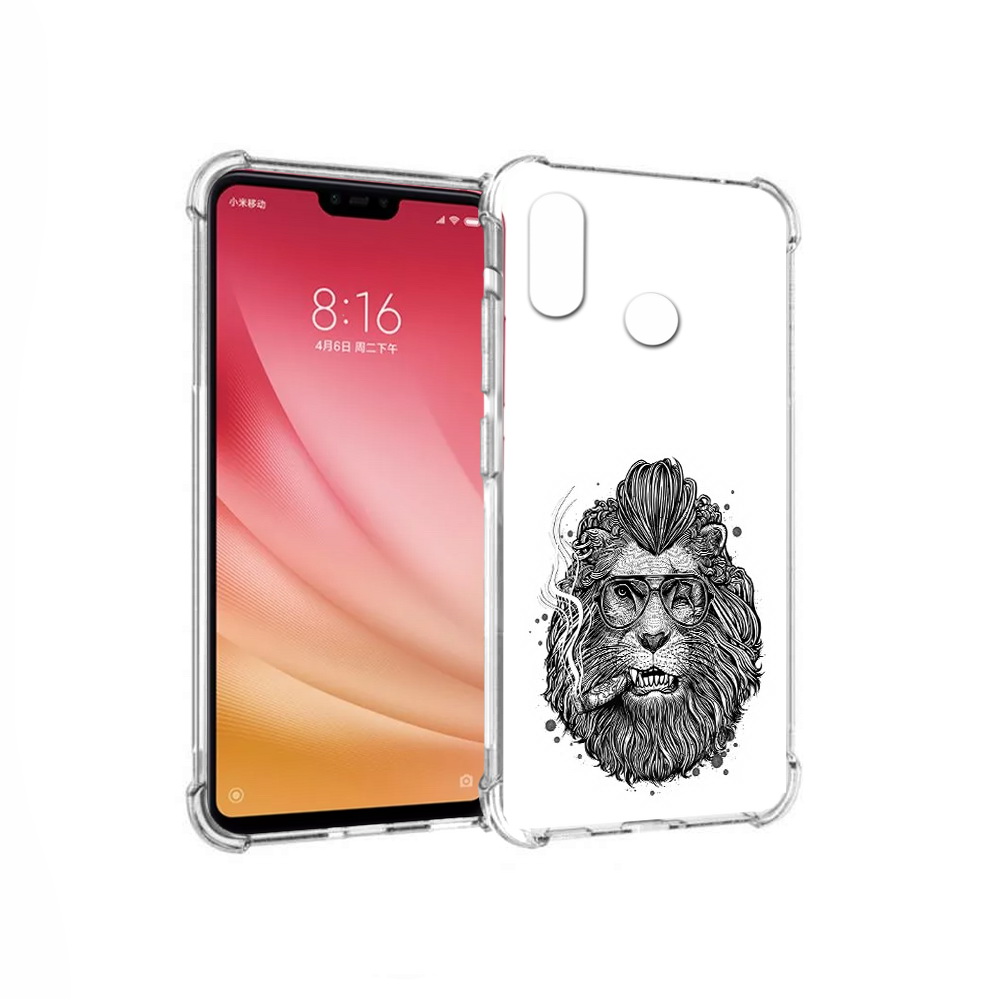 

Чехол MyPads Tocco для Xiaomi Mi 8 курящий лев (PT110454.314.432), Прозрачный, Tocco