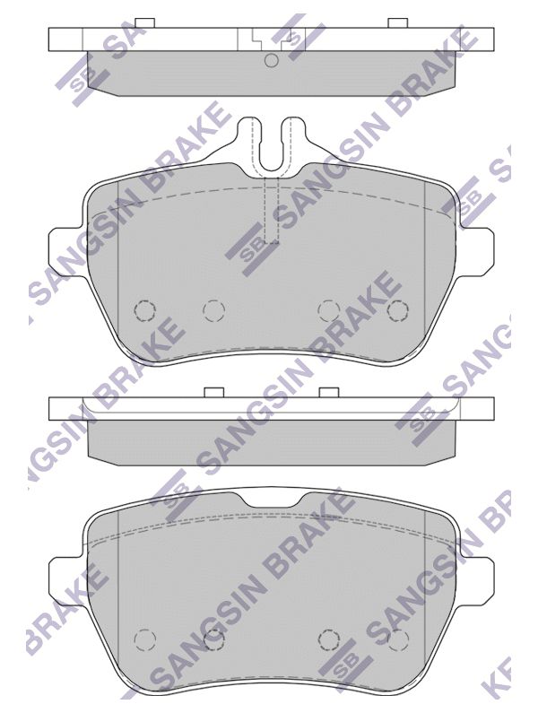 

Колодки Тормозные Mercedes W222 13- Задние L 116.2мм Sangsin brake арт. SP1964