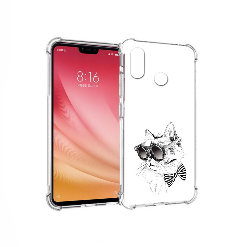 

Чехол MyPads Tocco для Xiaomi Mi 8 крутая кошка в очках (PT110454.314.421), Прозрачный, Tocco