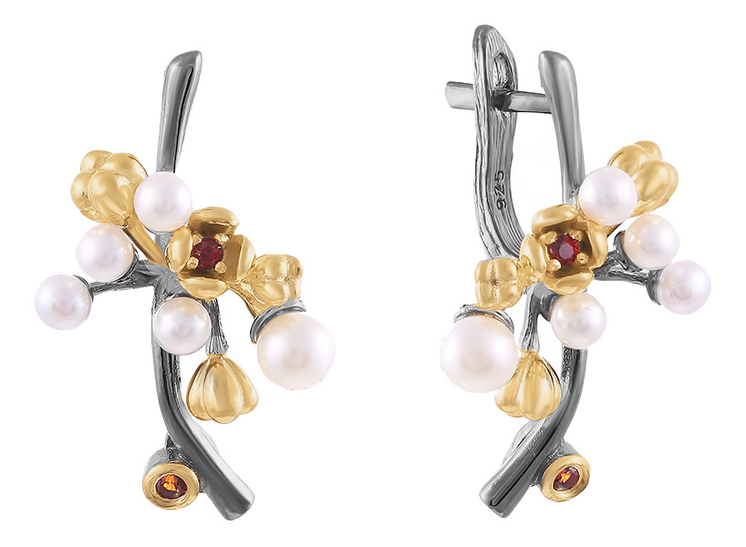 

Серьги из серебра с гранатом JV YE01425-SR-GR-WP-BJ, YE01425-SR-GR-WP-BJ