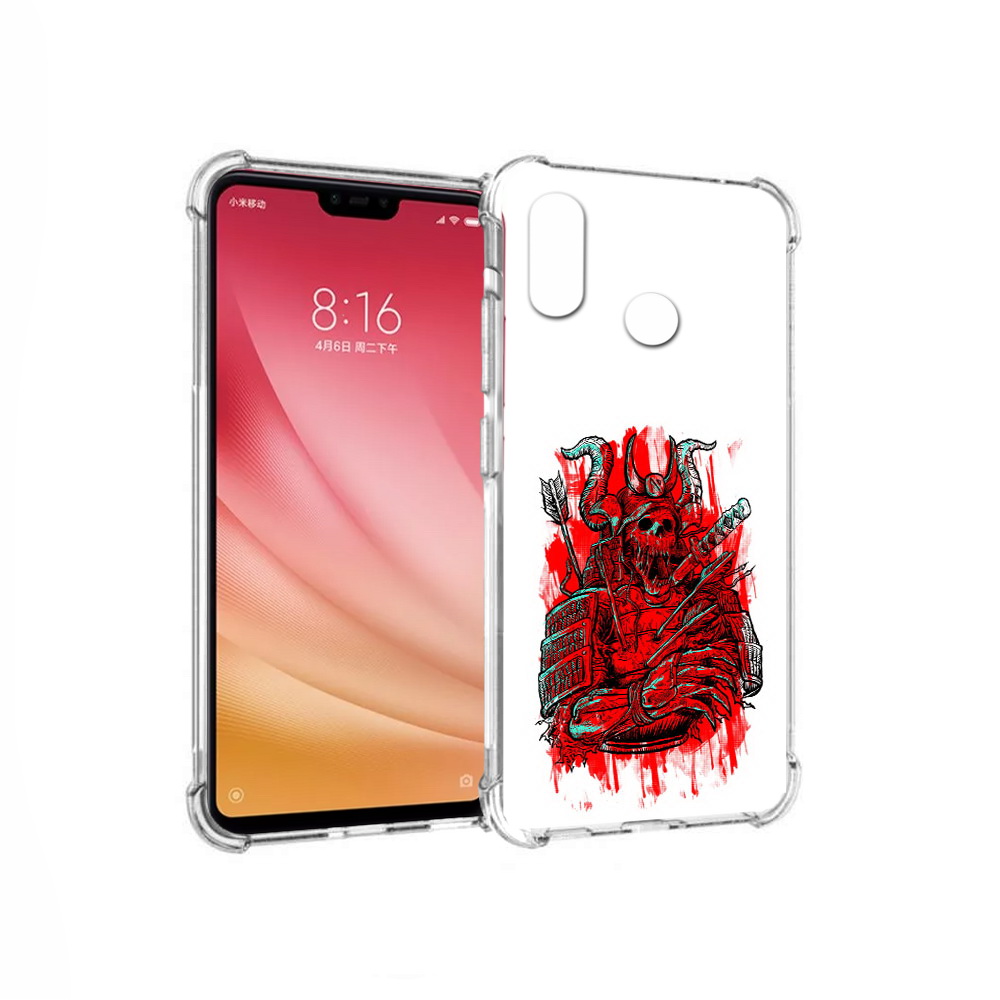 

Чехол MyPads Tocco для Xiaomi Mi 8 красный скелет воин (PT110454.314.413), Прозрачный, Tocco