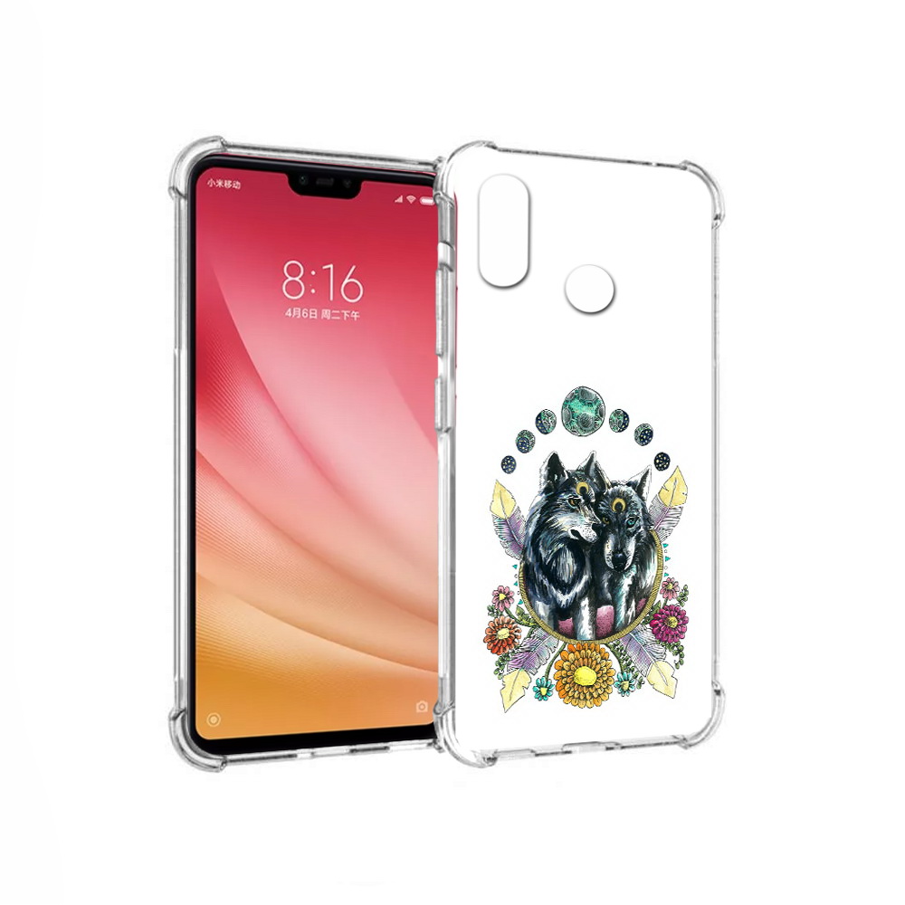 Чехол MyPads Tocco для Xiaomi Mi 8 красивые волки абстракция (PT110454.314.408)