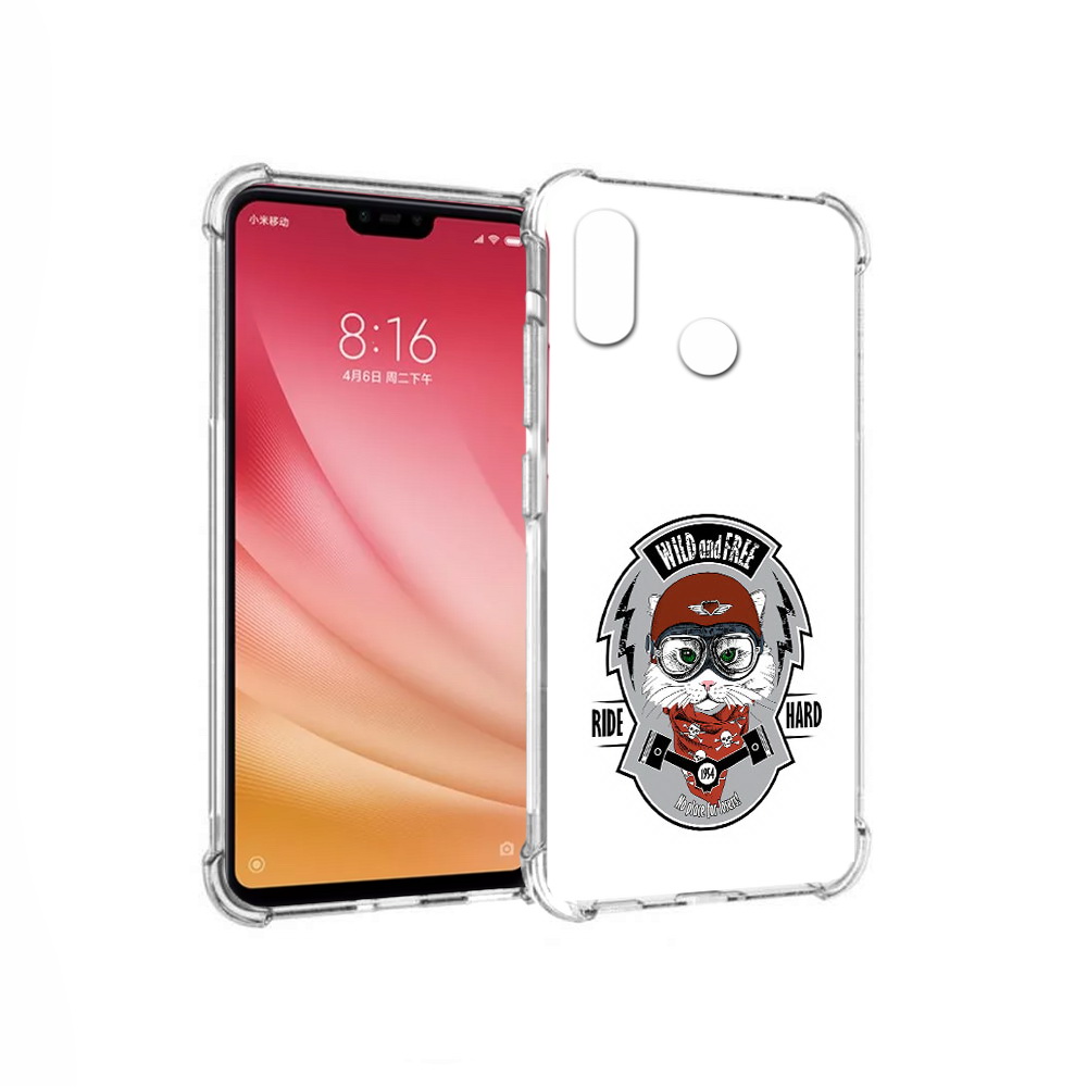 

Чехол MyPads Tocco для Xiaomi Mi 8 кошка в шлеме (PT110454.314.404), Прозрачный, Tocco