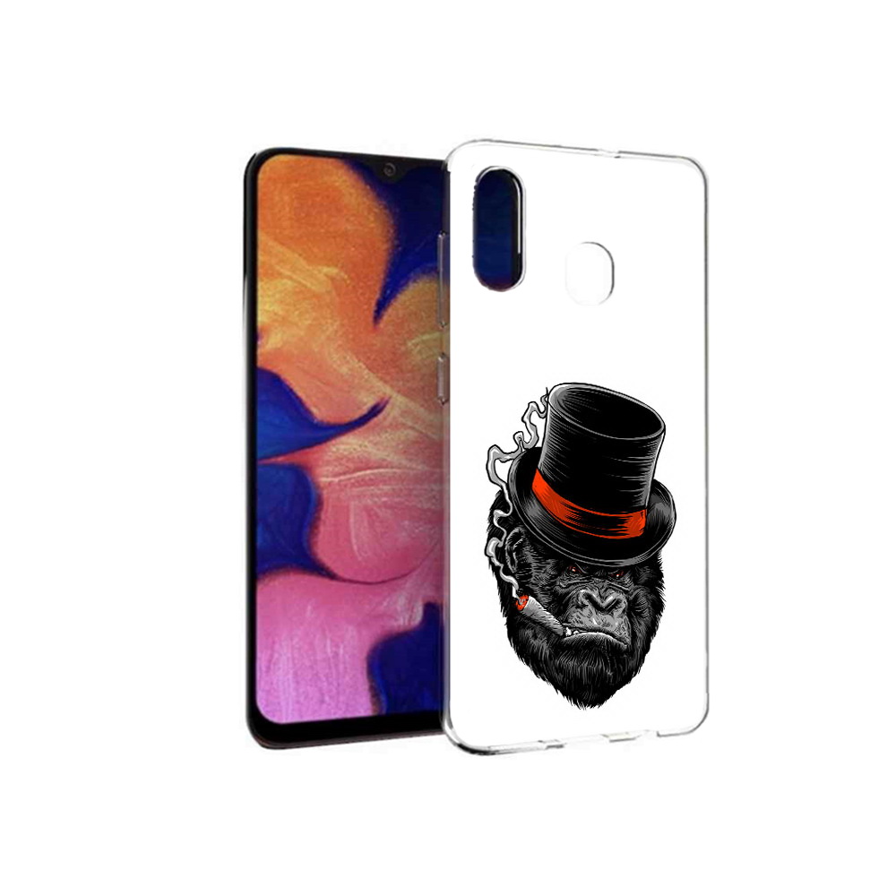 

Чехол MyPads Tocco для Samsung Galaxy A30 дизайнерская горилла (PT126700.499.431), Прозрачный, Tocco