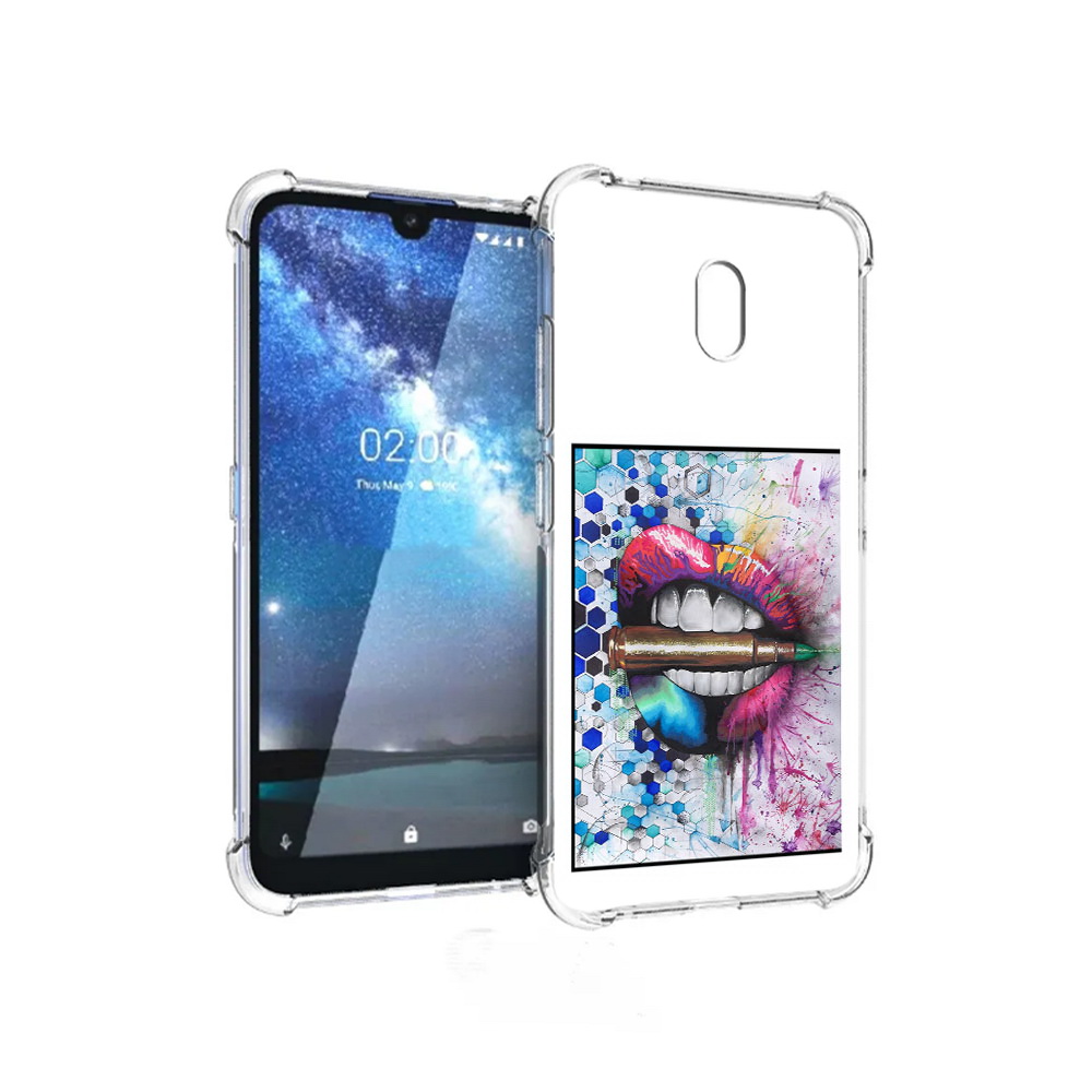 Чехол MyPads Tocco для ZTE Blade L8 разноцветные губы с пулей (PT136677.443.571)