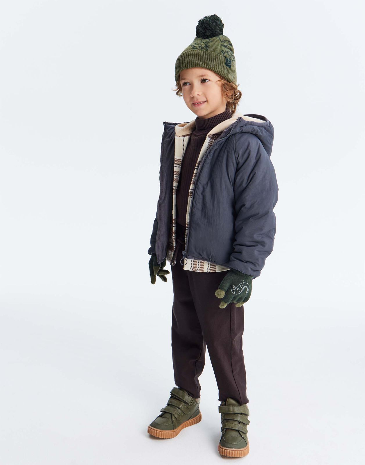 Шапка для мальчика Gloria Jeans BAS005669 зеленый 1-3г 799₽