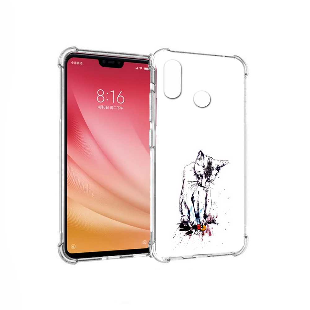 

Чехол MyPads Tocco для Xiaomi Mi 8 кот и микки (PT110454.314.399), Прозрачный, Tocco