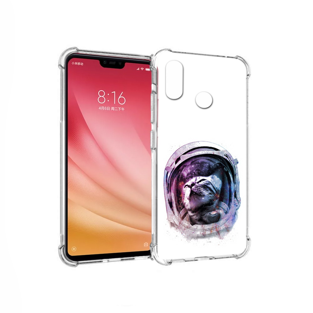 

Чехол MyPads Tocco для Xiaomi Mi 8 кот в шлеме (PT110454.314.396), Прозрачный, Tocco
