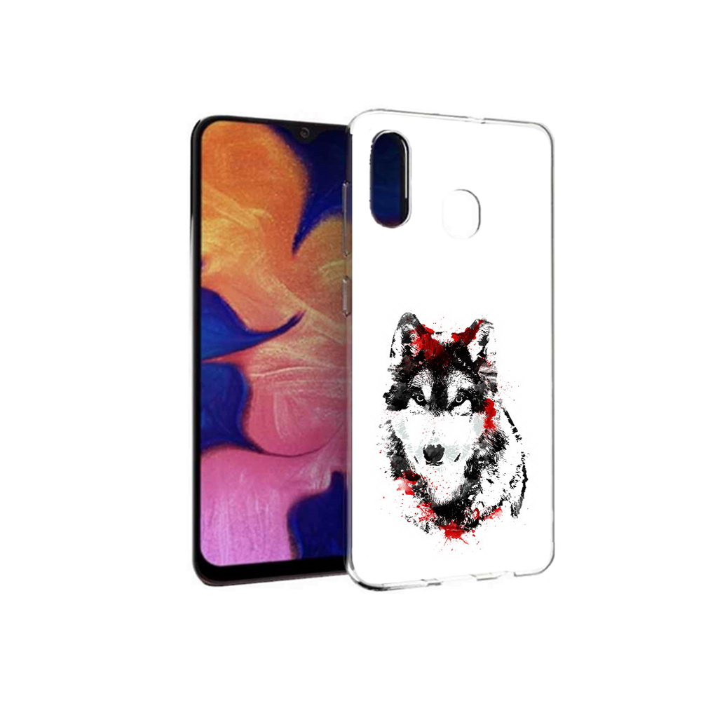 

Чехол MyPads Tocco для Samsung Galaxy A30 кровавый волк (PT126700.499.416), Прозрачный, Tocco