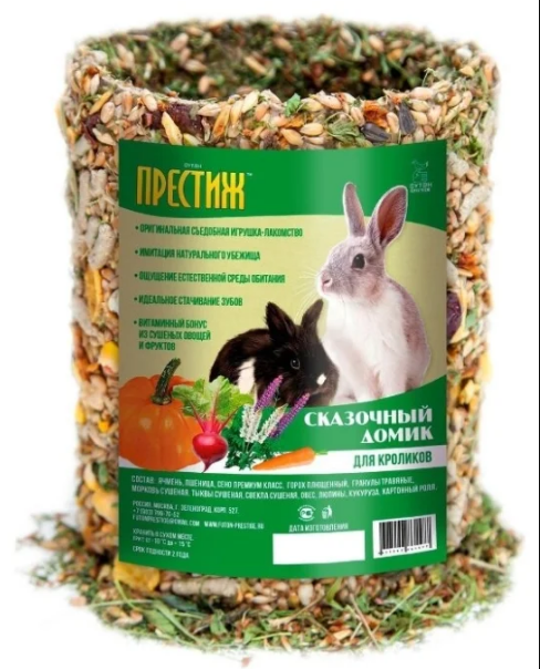 

Лакомство для кроликов Футон-Престиж Сказочный домик, 450 г