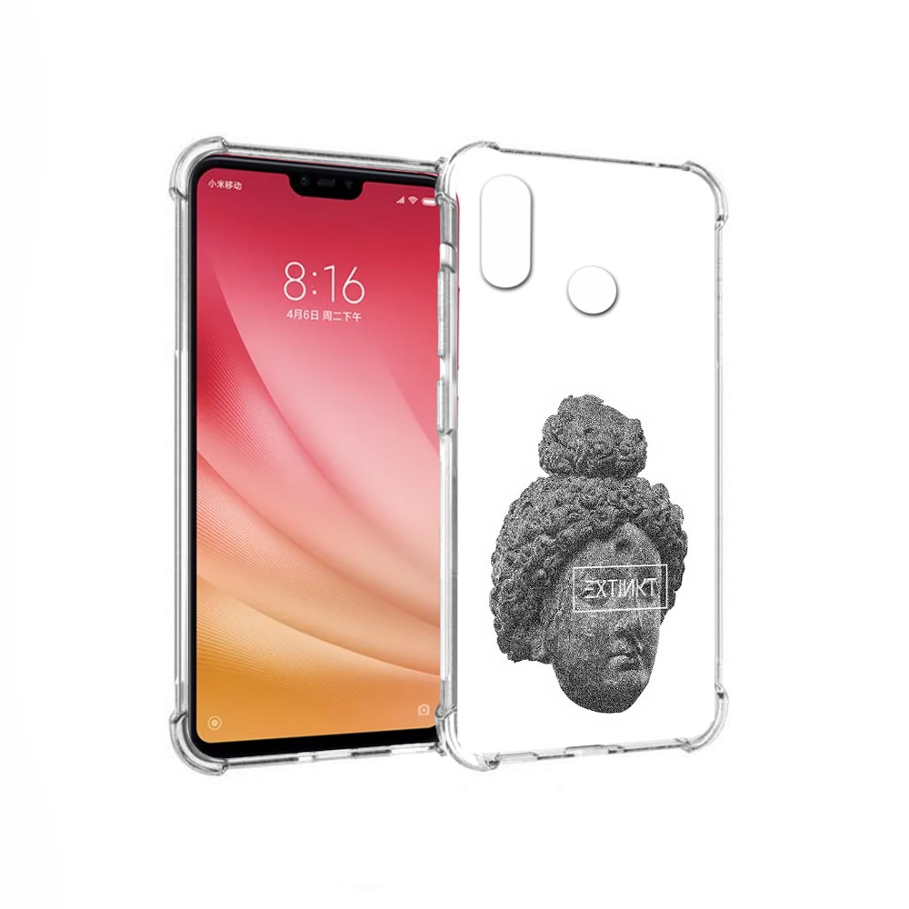 

Чехол MyPads Tocco для Xiaomi Mi 8 каменное лицо девушки (PT110454.314.383), Прозрачный, Tocco