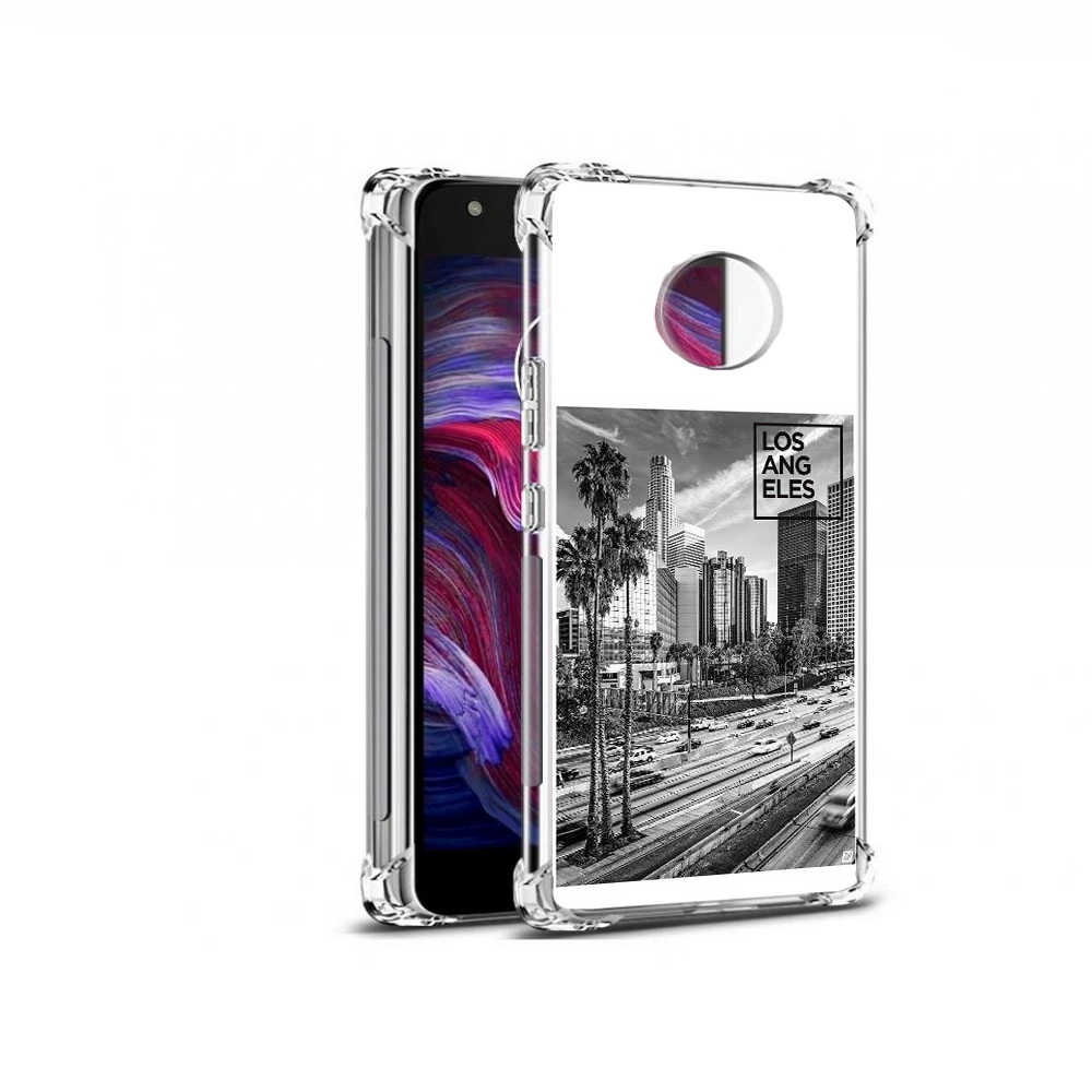 

Чехол MyPads Tocco для Motorola Moto X4 черно белый лос анджелес (PT96319.371.685), Прозрачный, Tocco