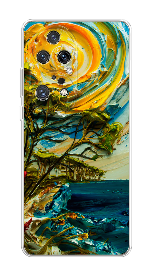 

Чехол на Huawei P50 Pro "Солнце живопись", Желтый;синий, 6105050-4
