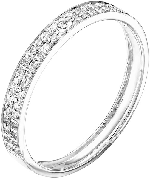 

Кольцо обручальное из белого золота с бриллиантом р. 17.5 Vesna jewelry 1068-251-01-00, 1068-251-01-00