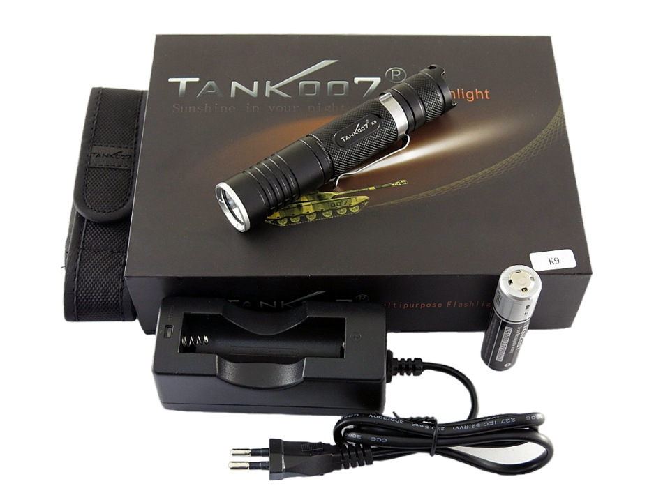 фото Tank007 k9 xm-l светодиодный фонарь с комплектацией