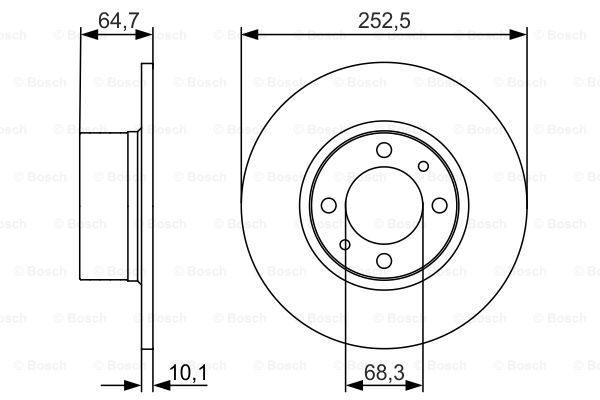 Тормозной диск BOSCH 0986479988